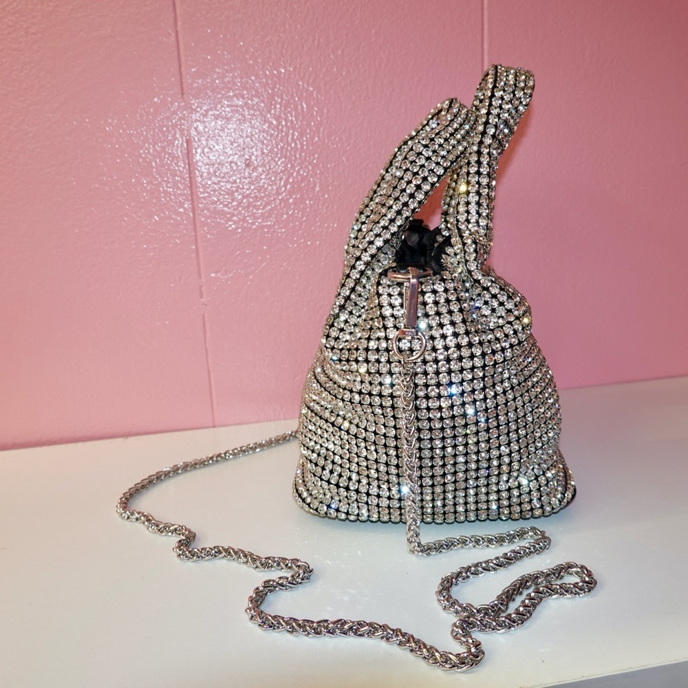 Green Rhinestone Handbag - Picture 6 of 8
